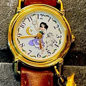 SOLD- Vintage Disney Time Works Esmeralda Watch New in Box